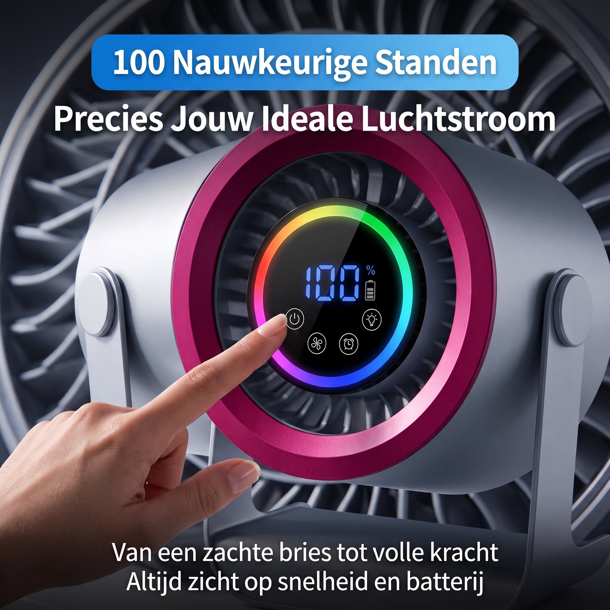 Coziboo™ SilentGlow Bureauventilator