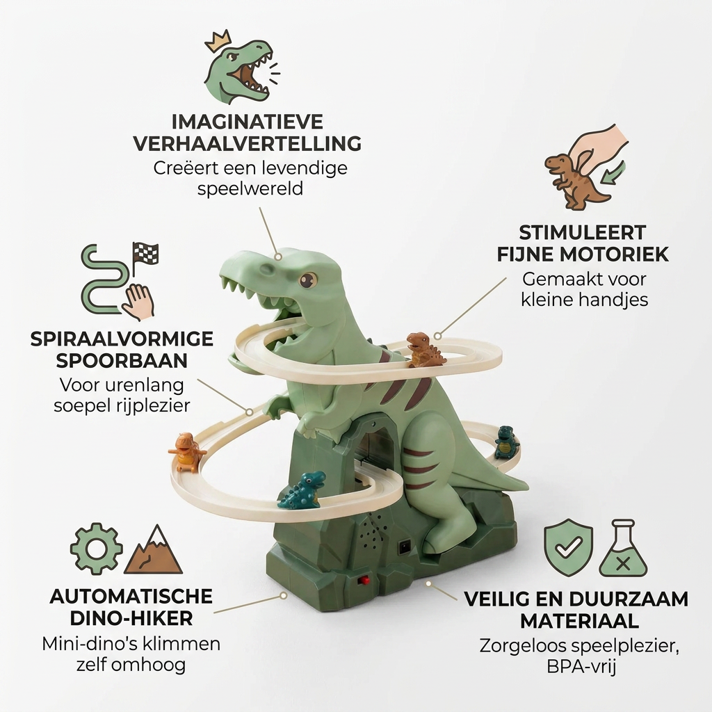 Coziboo Dino Spiraal Speelbaan – Educatief & Eindeloos Speelplezier
