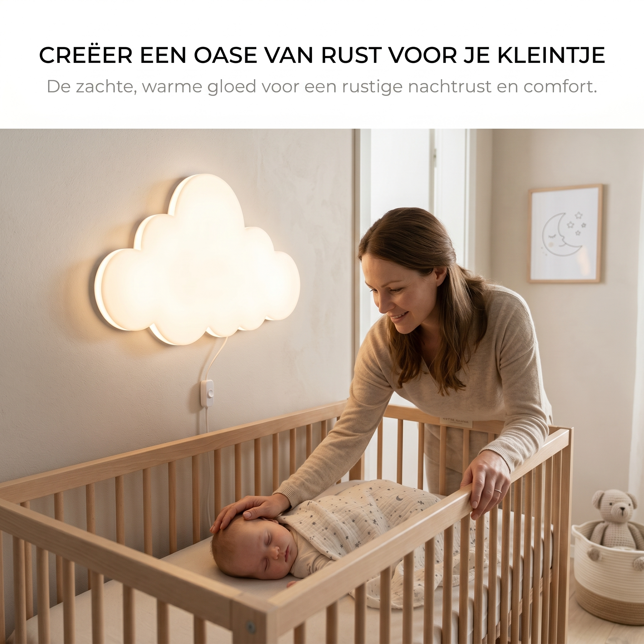 Coziboo Wolk Nachtlampje – Zacht Licht voor Rustige Nachten