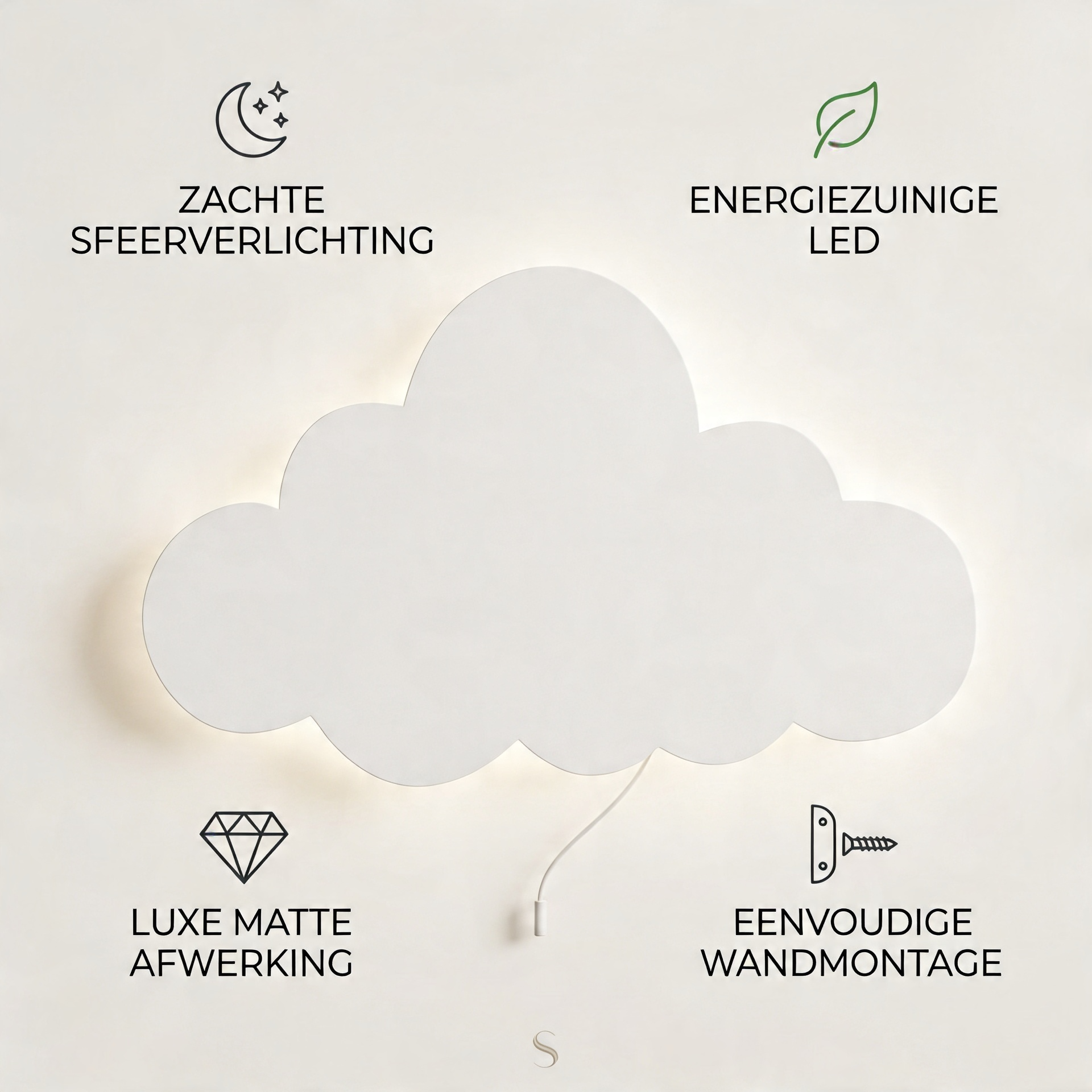Coziboo Wolk Nachtlampje – Zacht Licht voor Rustige Nachten