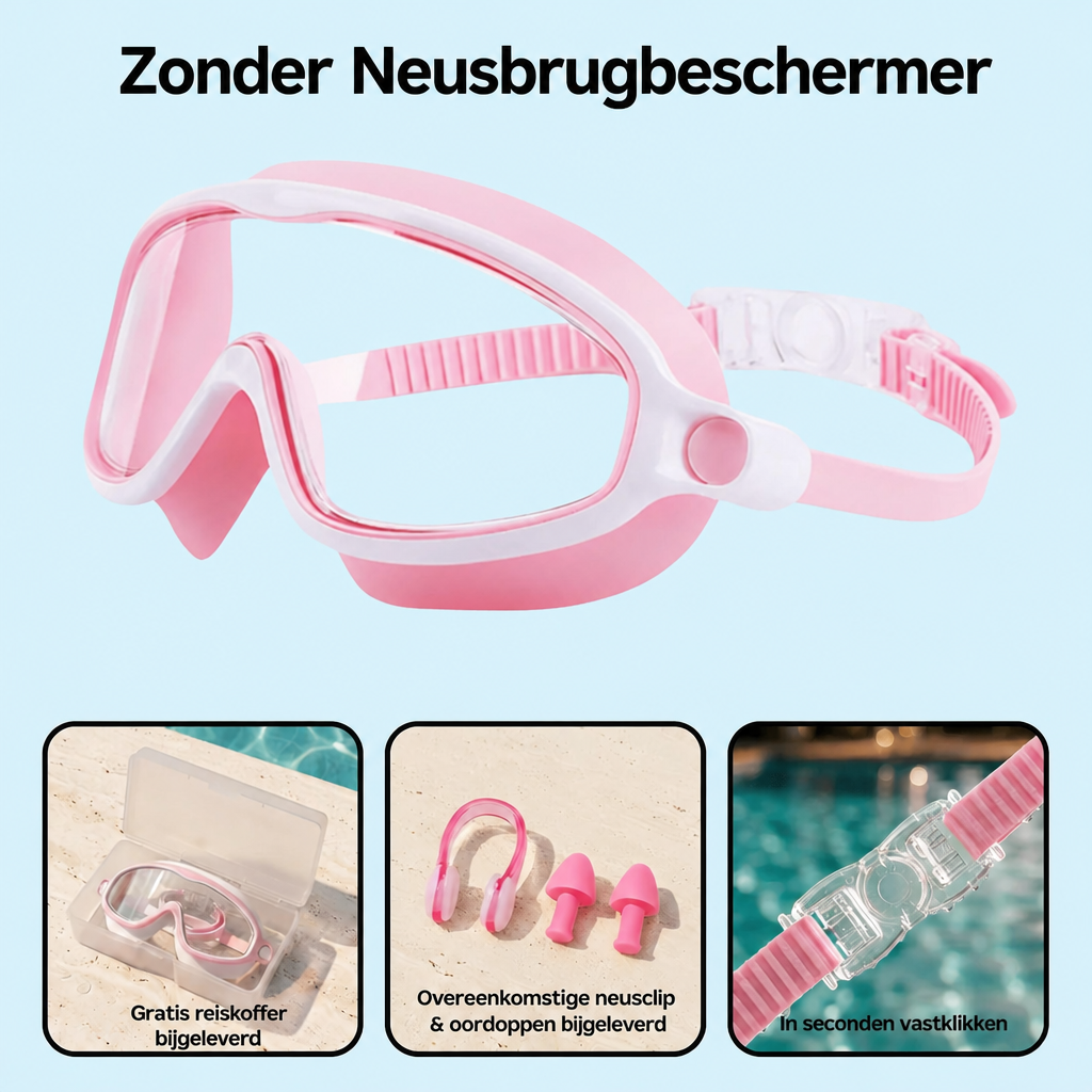 Coziboo™ SwimSafe - De Zwembril Waar Kinderen Graag Mee Zwemmen