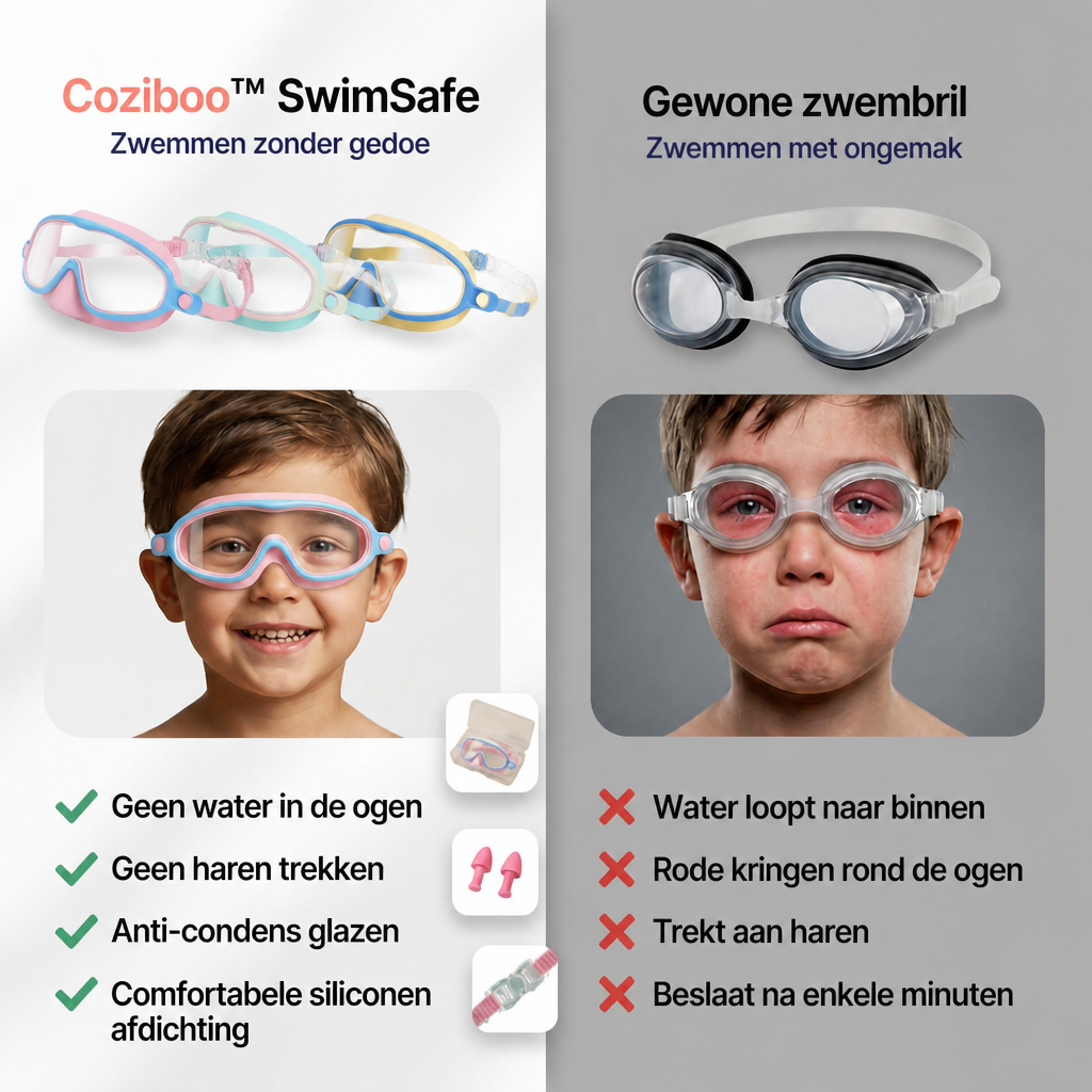 Coziboo™ SwimSafe - De Zwembril Waar Kinderen Graag Mee Zwemmen
