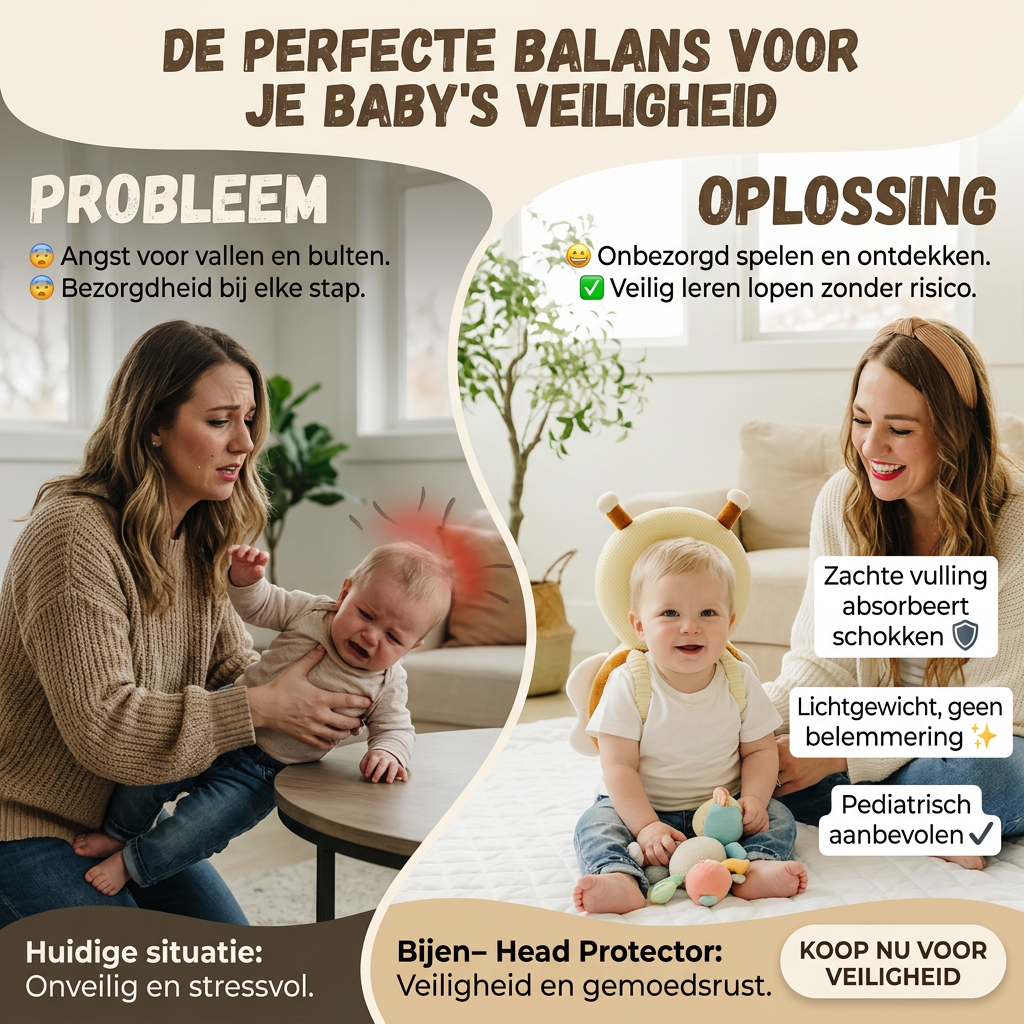 Coziboo Baby Hoofdbeschermer Rugkussen – Veilig Leren Kruipen & Lopen