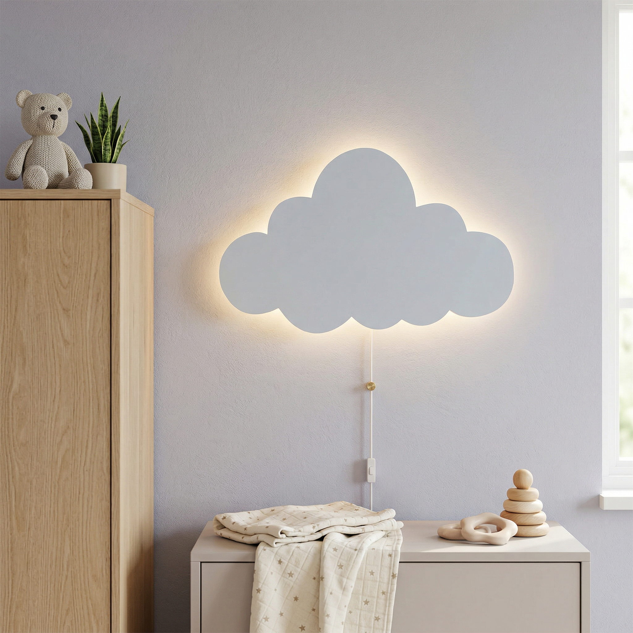 Coziboo Wolk Nachtlampje – Zacht Licht voor Rustige Nachten