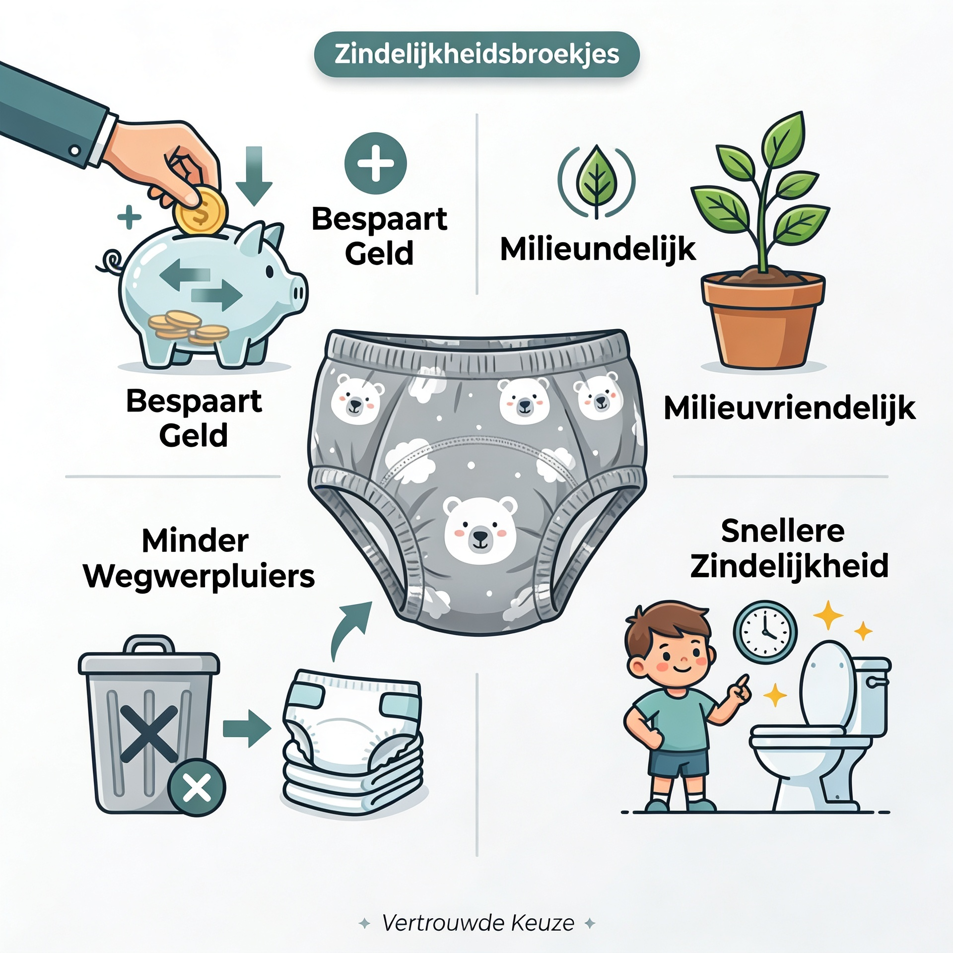 Coziboo Zindelijkheidsbroekje – Herbruikbaar & Lekvrij Comfort