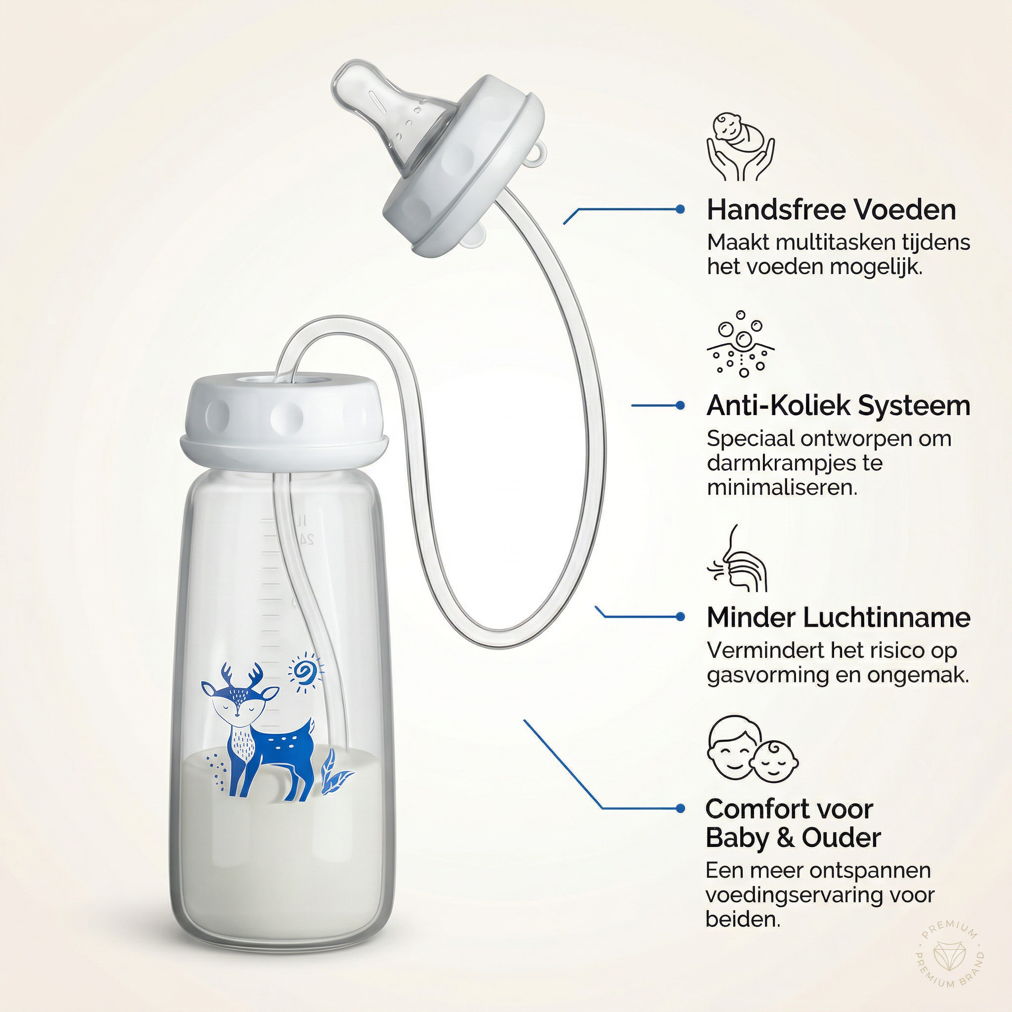 Coziboo Handsfree Babyfles – Anti-Koliek & Comfort Voeden