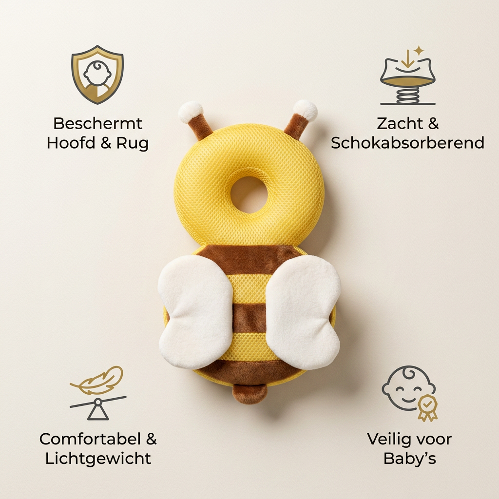Coziboo Baby Hoofdbeschermer Rugkussen – Veilig Leren Kruipen & Lopen