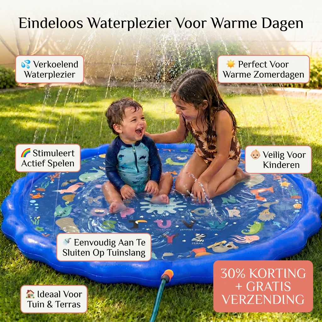 Coziboo AquaSplash™ | Watersproeimat Voor Kinderen