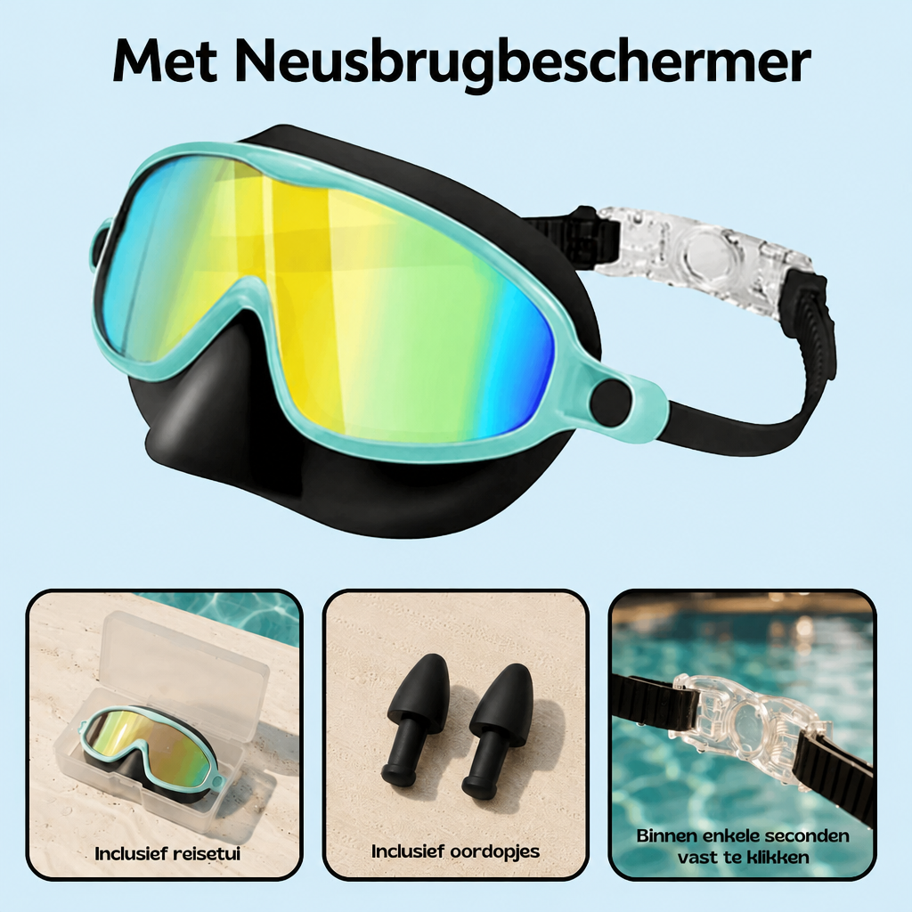 Coziboo™ SwimSafe - De Zwembril Waar Kinderen Graag Mee Zwemmen