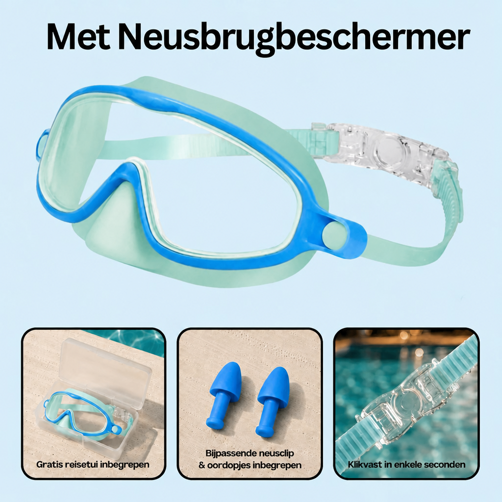 Coziboo™ SwimSafe - De Zwembril Waar Kinderen Graag Mee Zwemmen