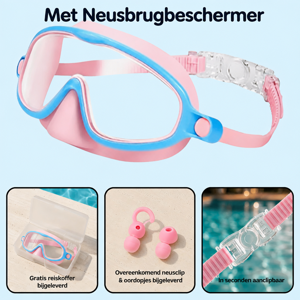 Coziboo™ SwimSafe - De Zwembril Waar Kinderen Graag Mee Zwemmen