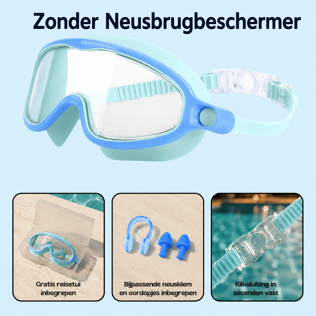 Coziboo™ SwimSafe - De Zwembril Waar Kinderen Graag Mee Zwemmen