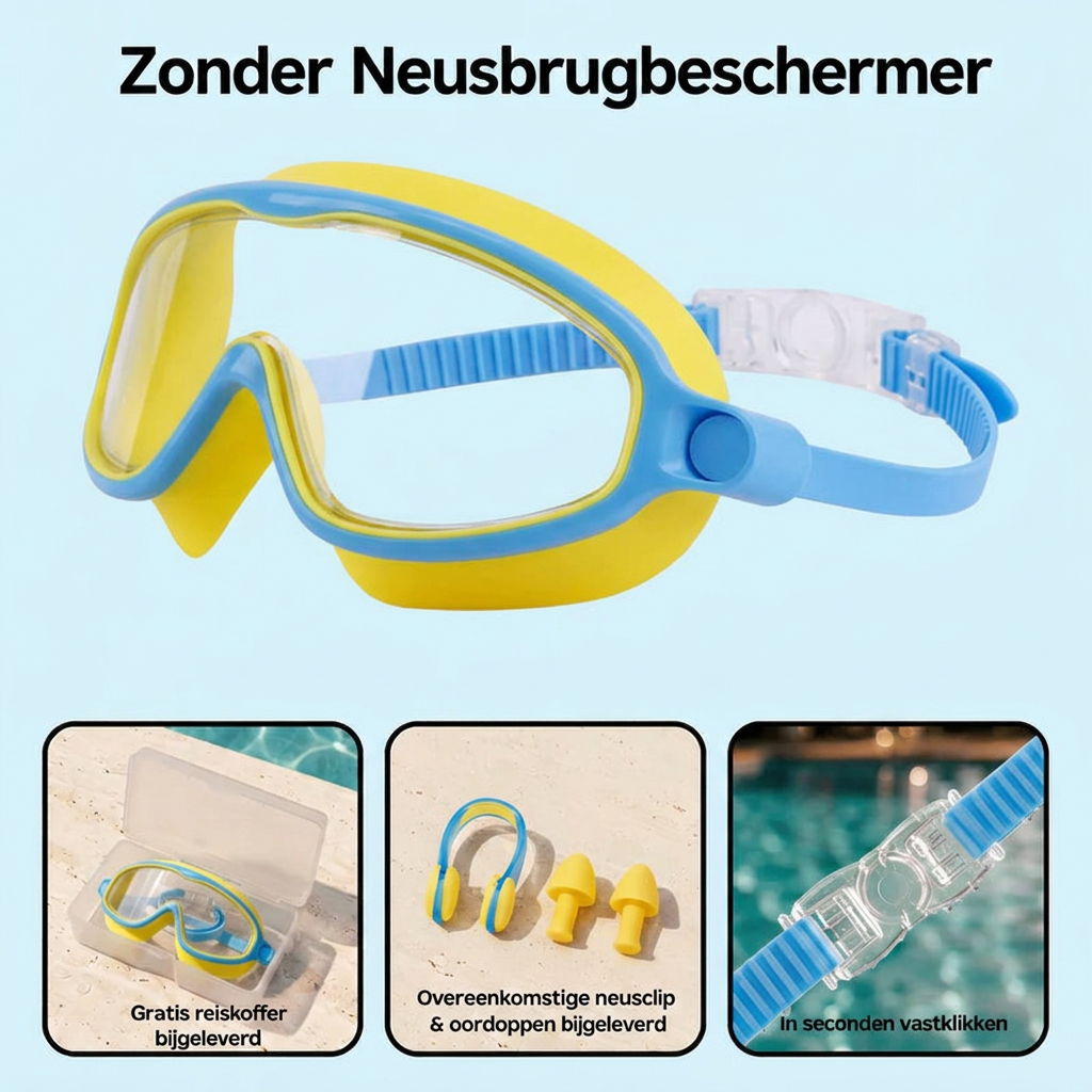 Coziboo™ SwimSafe - De Zwembril Waar Kinderen Graag Mee Zwemmen